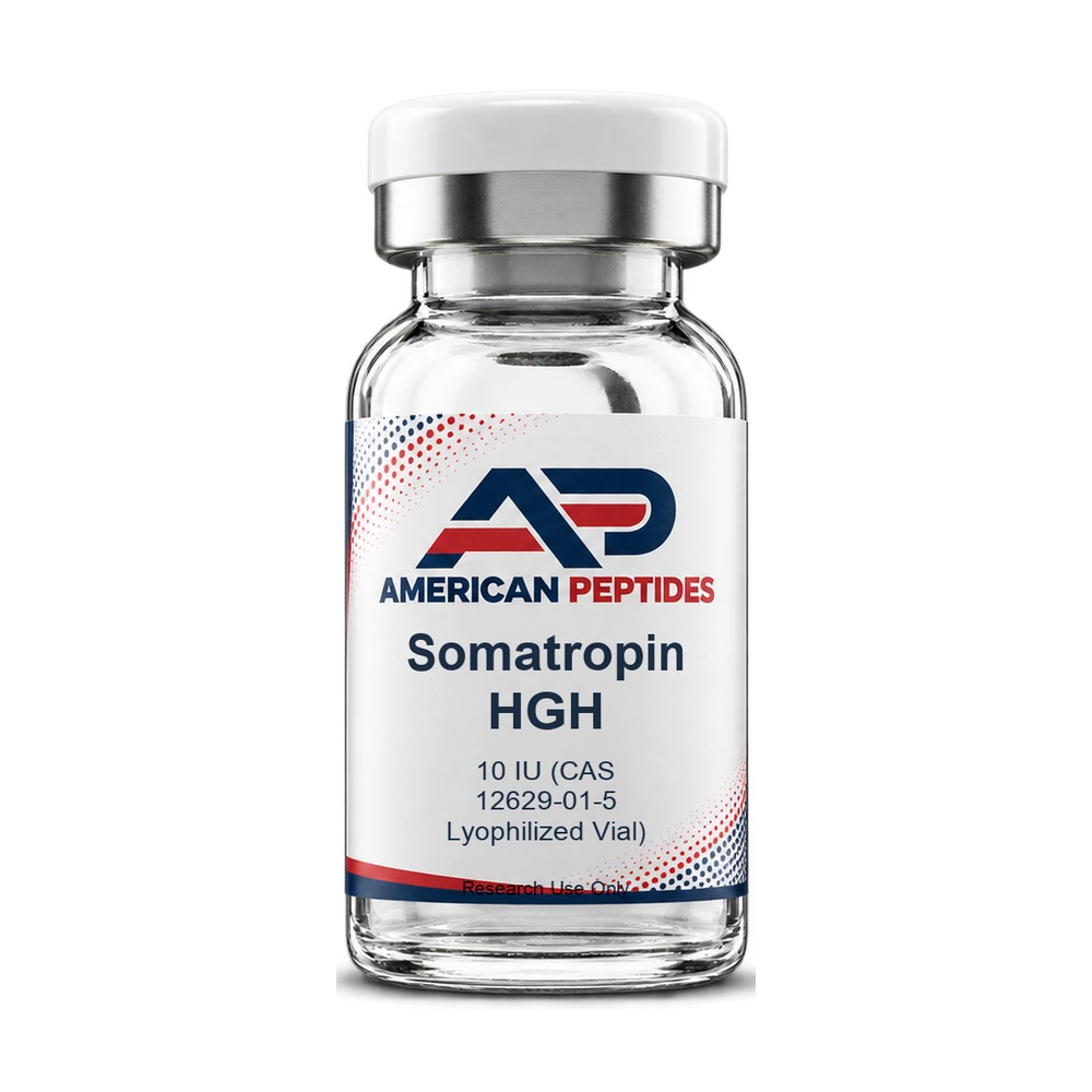 Somatropin HGH 10 IU (CAS 12629-01-5 Lyophilized Vial) — American Peptides