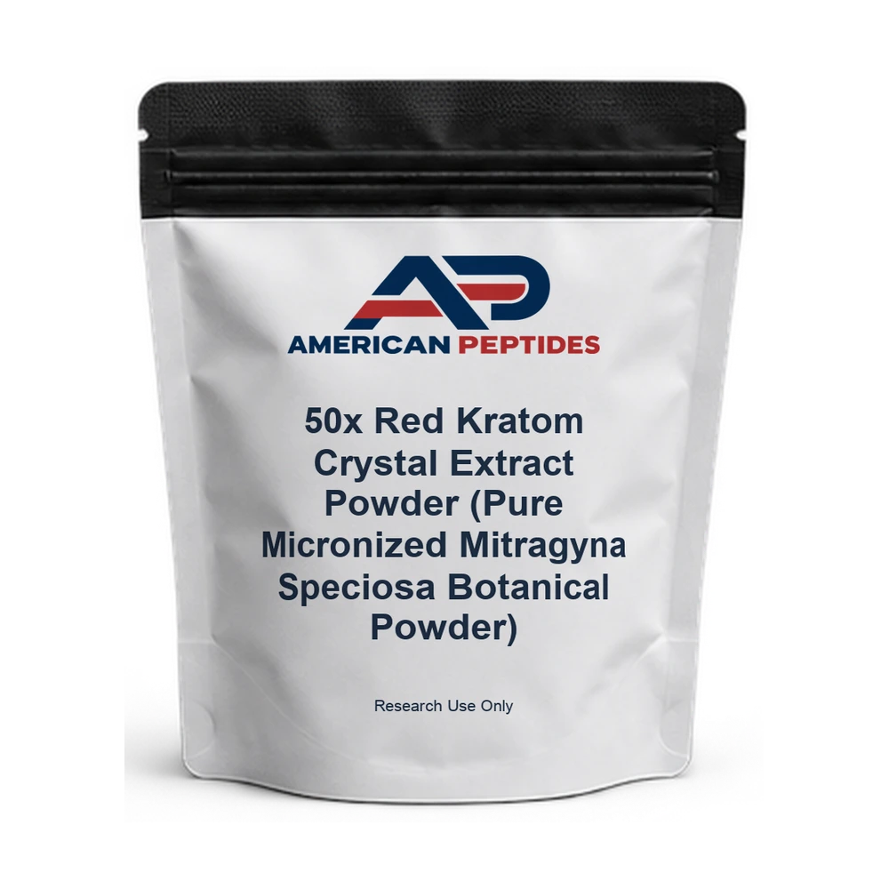 50x Red Kratom Crystal Extract Powder (Pure Micronized Mitragyna Speciosa Botanical Powder) — American Peptides