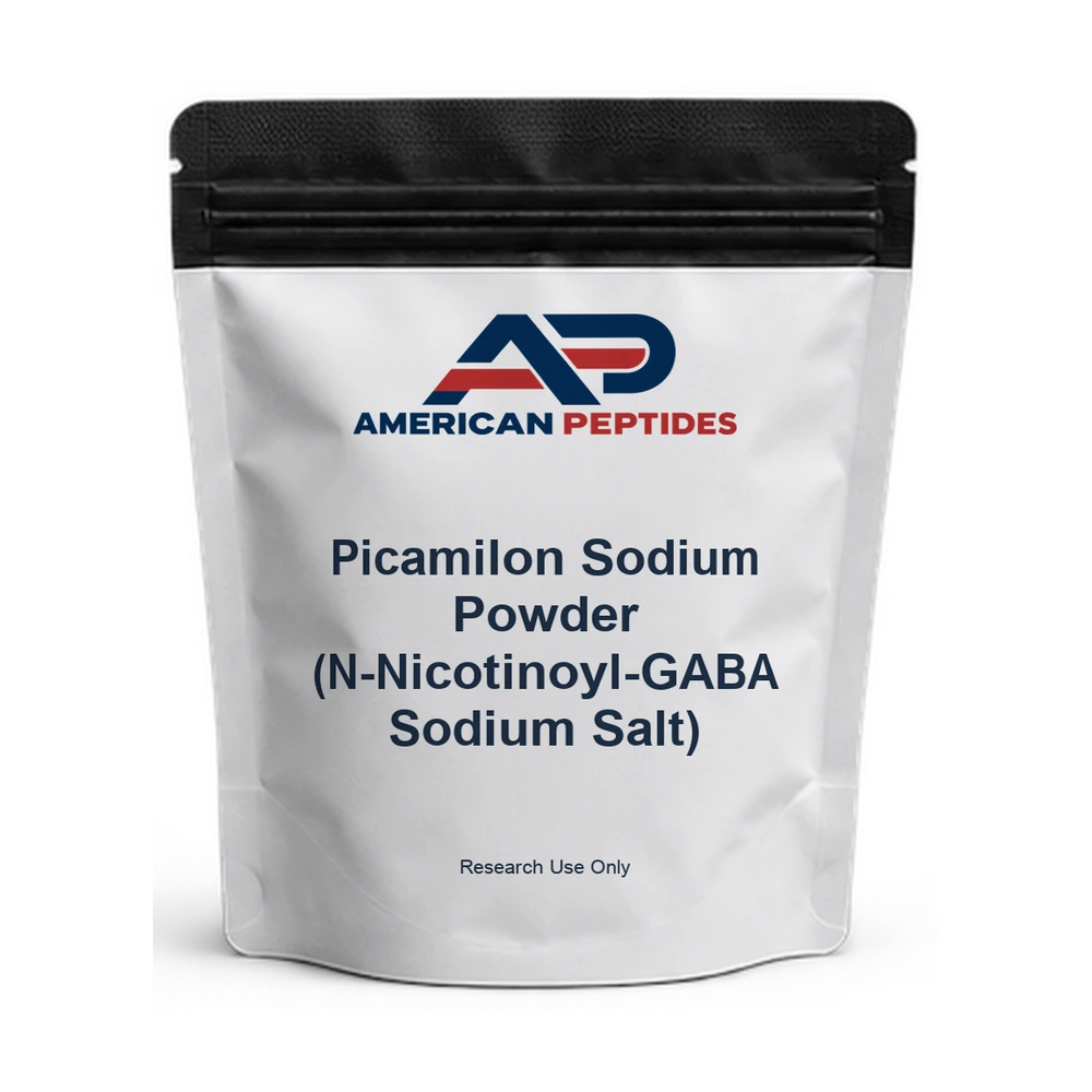 Picamilon Sodium Powder (N-Nicotinoyl-GABA Sodium Salt) — American Peptides
